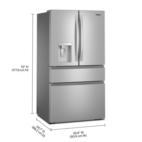 Whirlpool® 29 Cu. Ft. Family-Sized Capacity French Door Refrigerator with Flexible Temperature Drawer