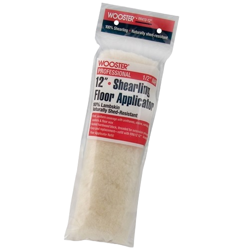 12-inch professional-quality shearling floor applicator with 100% lambskin cover for smooth paint application in paint supplies collection