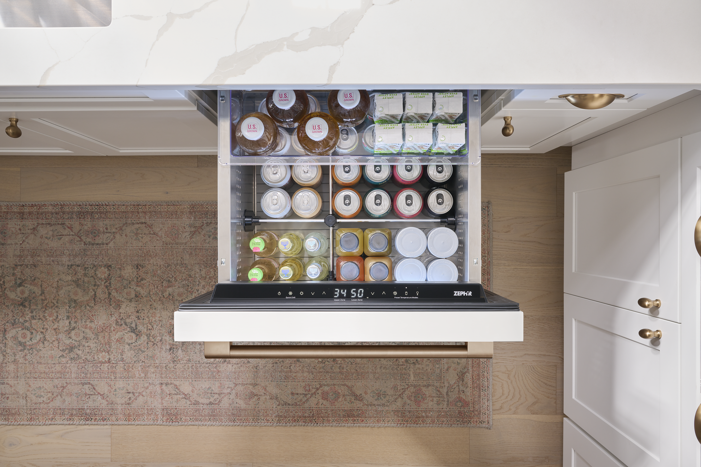 Refrigerator drawers, 24" panel ready, 2 zones