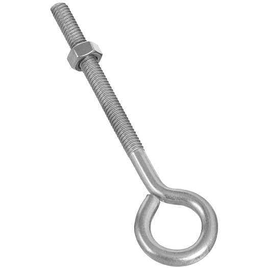 Stainless steel eye bolt with hex nut for secure fastening in hardware, fasteners, and home improvement projects under $50