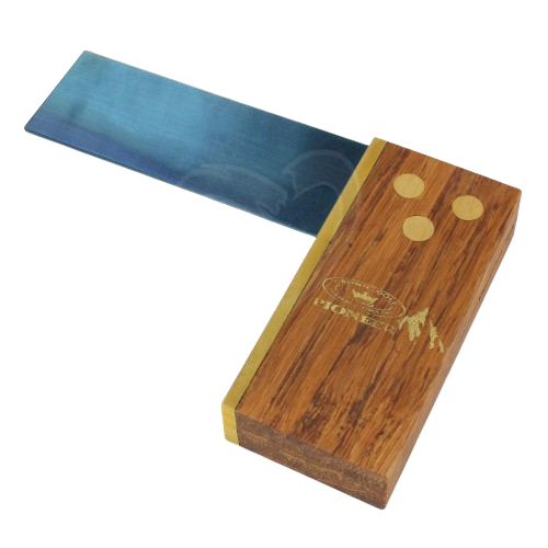 Miniature try square with wooden handle and steel blade for precise woodworking and measuring under $50 tools collection