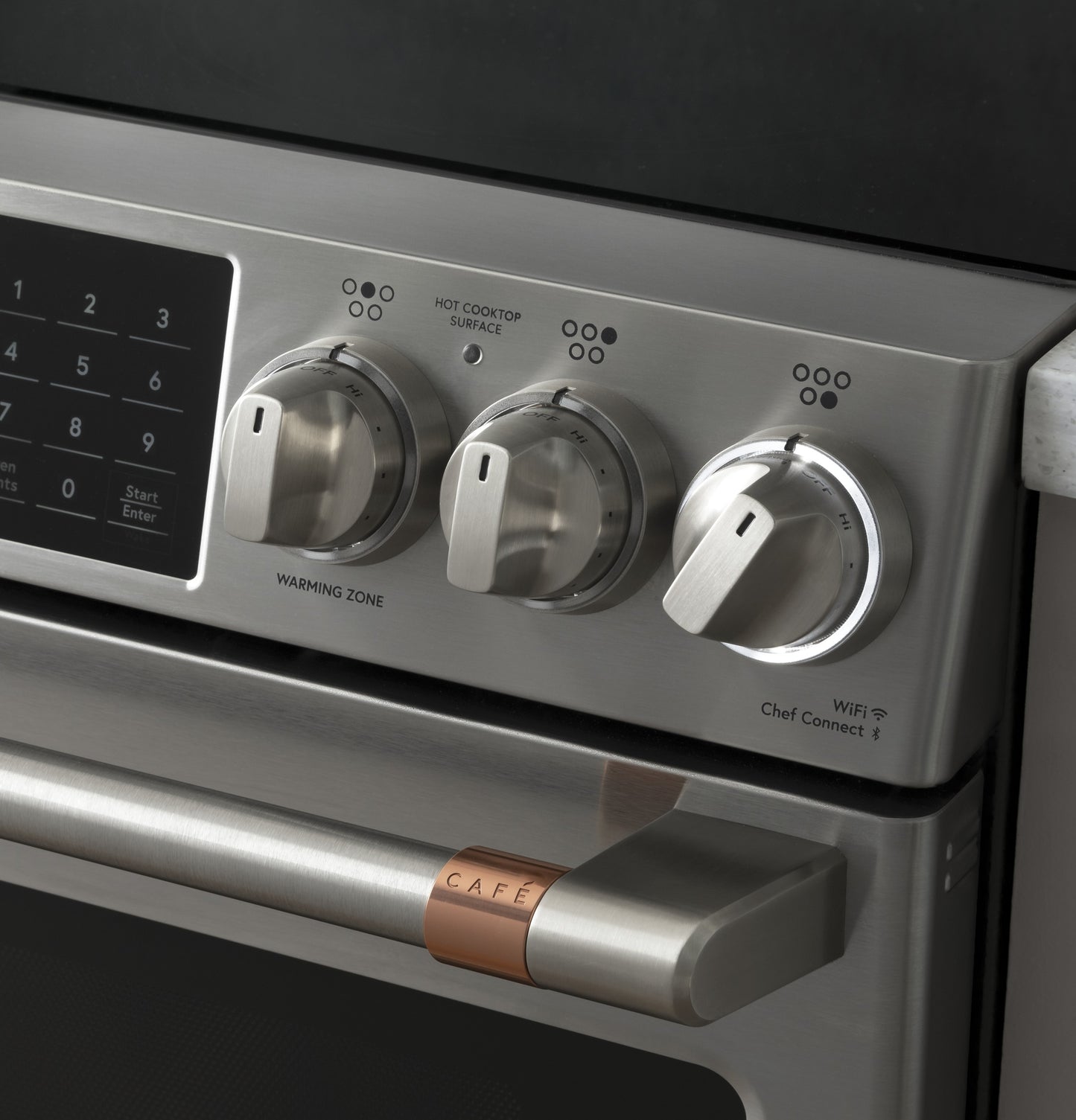 CAFÉ™ 30" Smart Slide-In, Front-Control, Induction and Convection Range with Warming Drawer