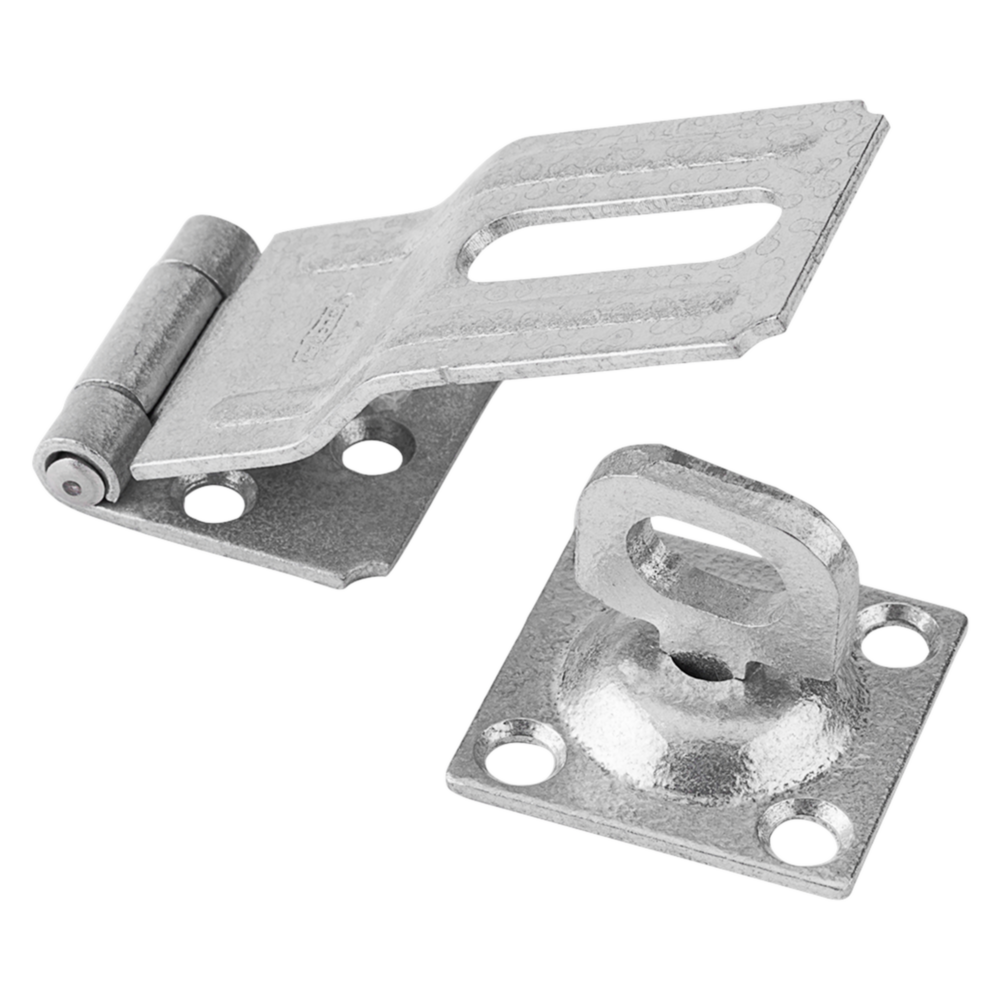 Galvanized swivel safety hasp with concealed screw design for secure door and gate hardware in home improvement under $50 collection