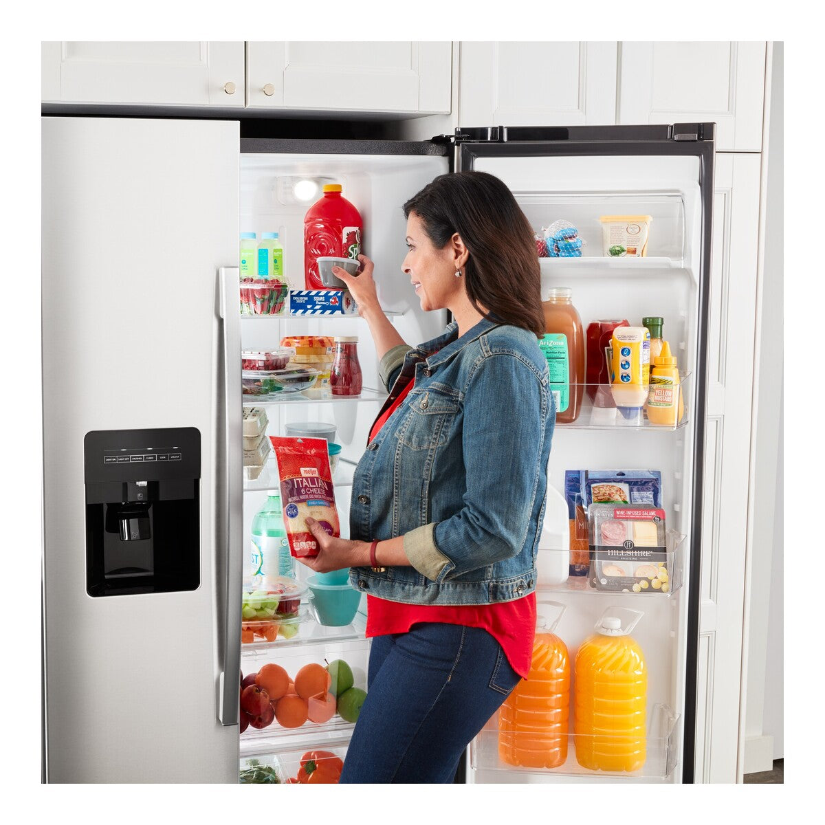 36-inch Wide Side-by-Side Refrigerator with Dual Pad External Ice and Water Dispenser - 25 Cu. Ft.