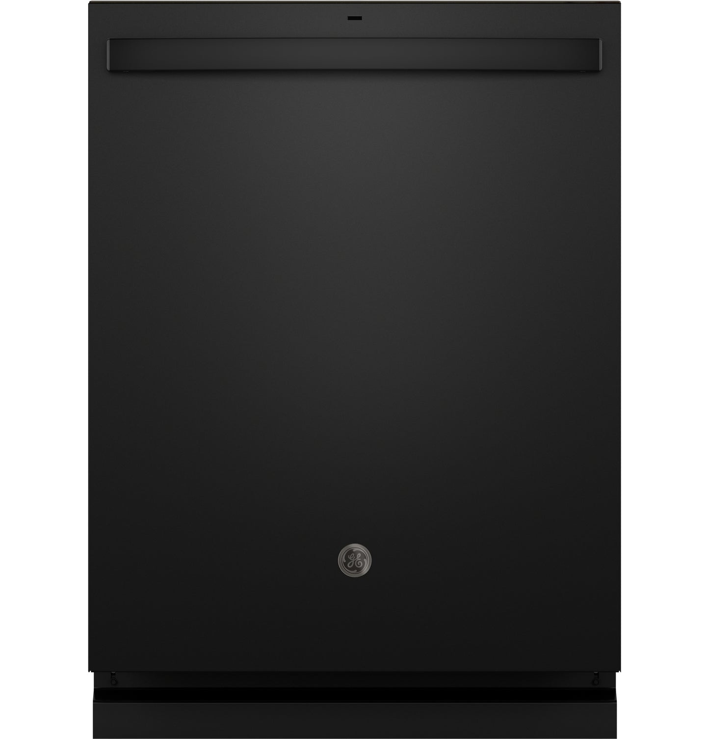 Black built-in dishwasher with top control and GE logo for kitchen appliances and dishwashers collection