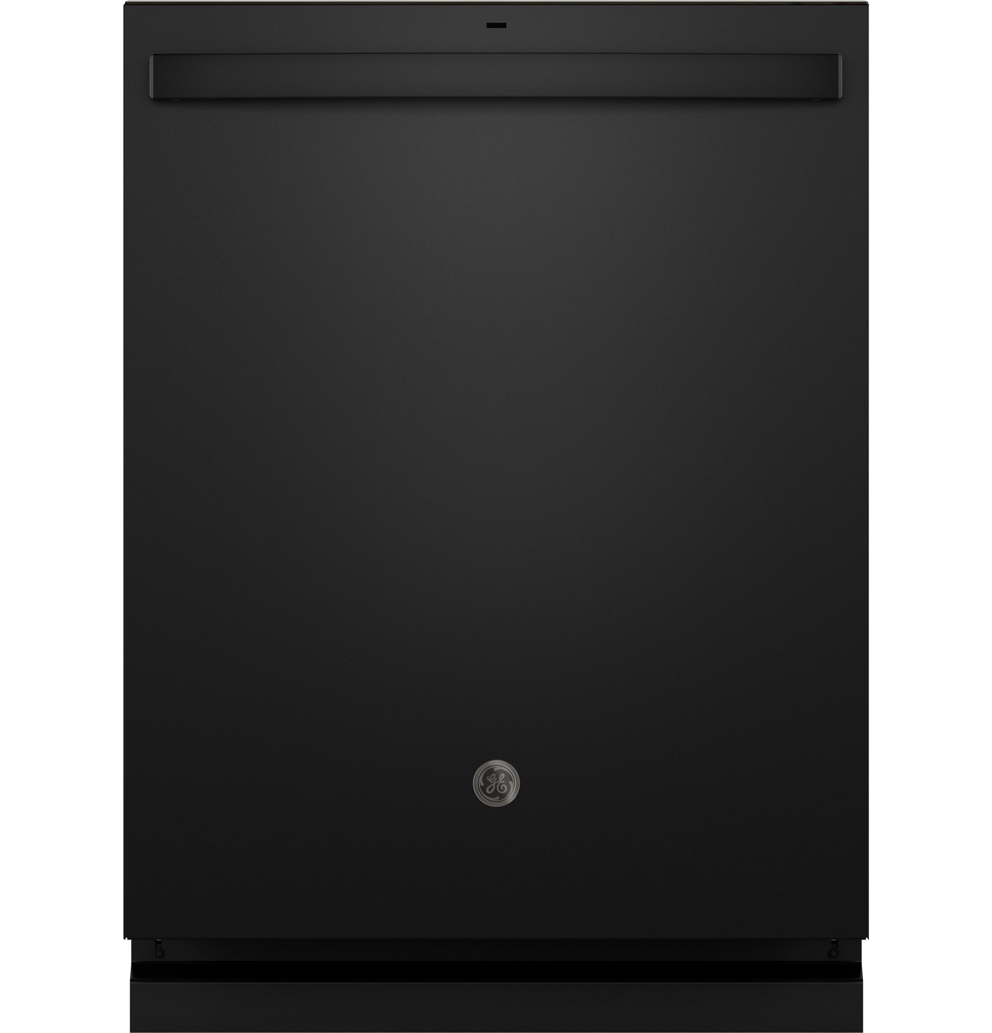 Black built-in dishwasher with top control and GE logo for kitchen appliances and dishwashers collection