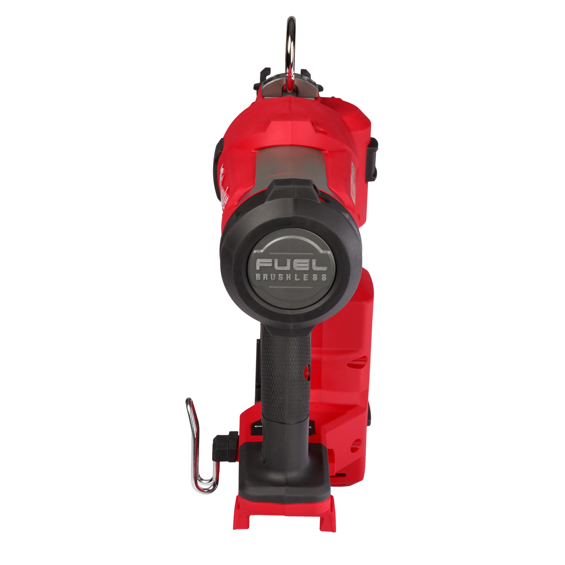 Red cordless utility stapler with black grip and brushless motor for heavy-duty fencing and home improvement tasks