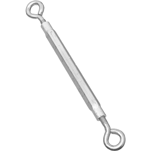 Zinc eye and eye turnbuckle with aluminum hex body for tensioning in hardware and fasteners under $50 collections