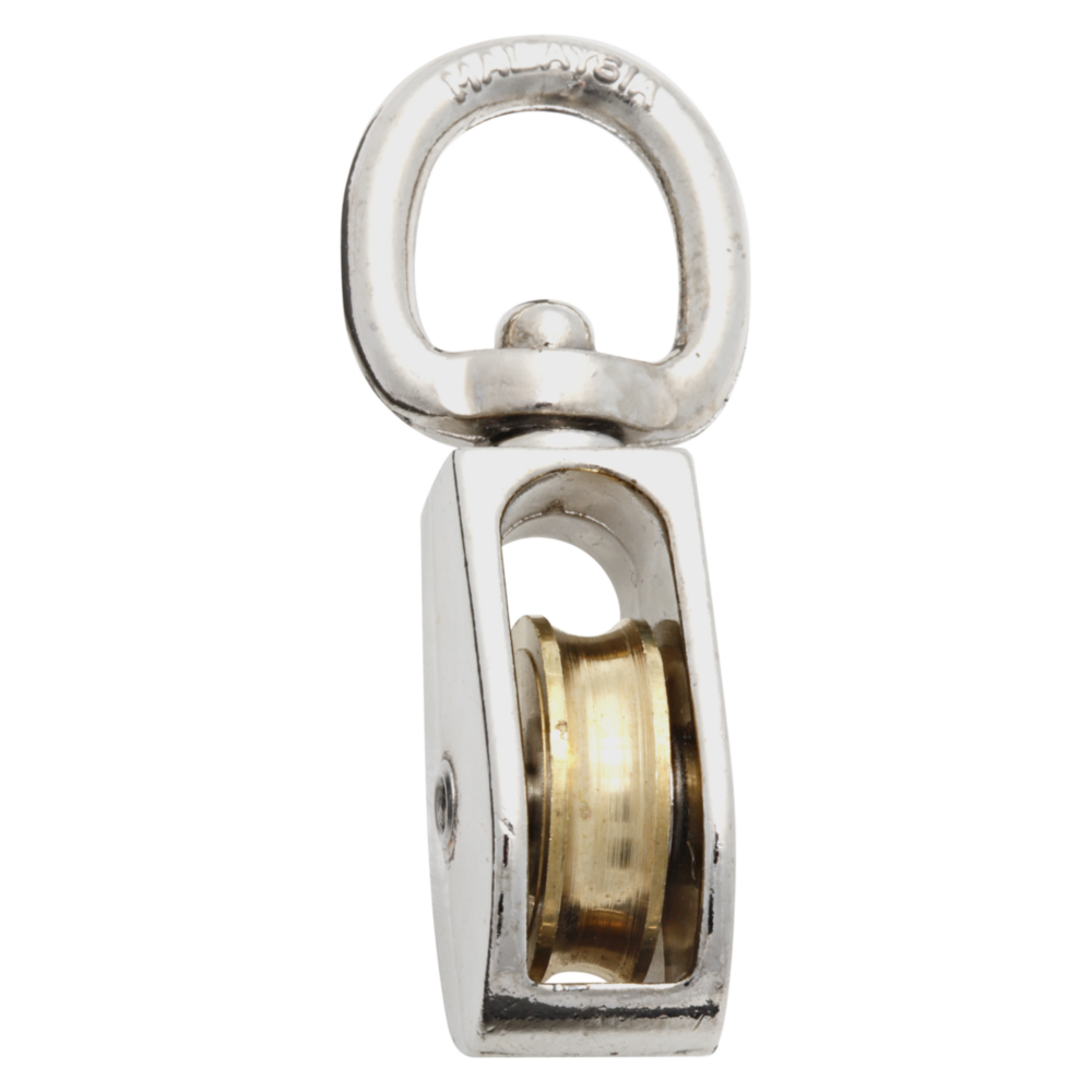 Single swivel eye rope pulley with corrosion-resistant finish for fasteners and home improvement projects under $50 collection