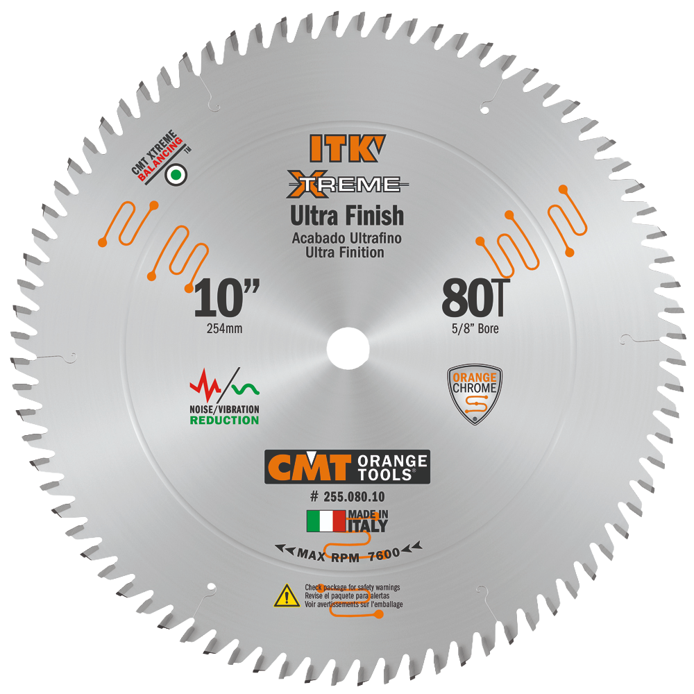 CMT Orange Tools 10" 80T Ultra Finish Saw Blade
