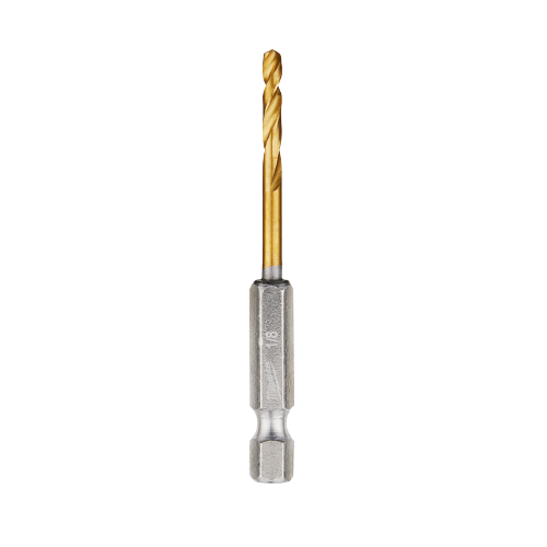 1/8 inch titanium drill bit with hex shank for power tool and home improvement drill accessories collections