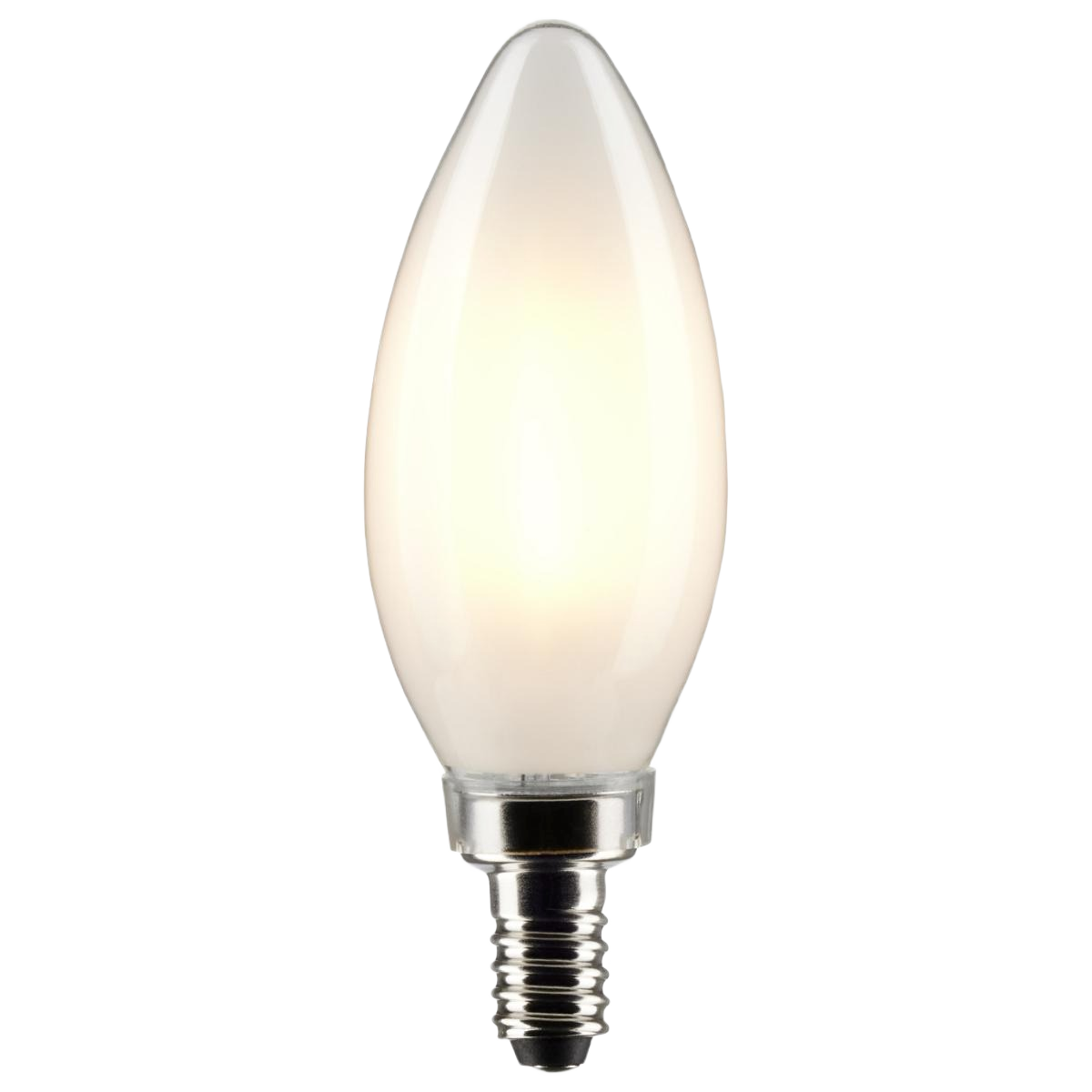Frosted natural candelabra base LED light bulb with dimmable energy-efficient design for lighting and home improvement collections