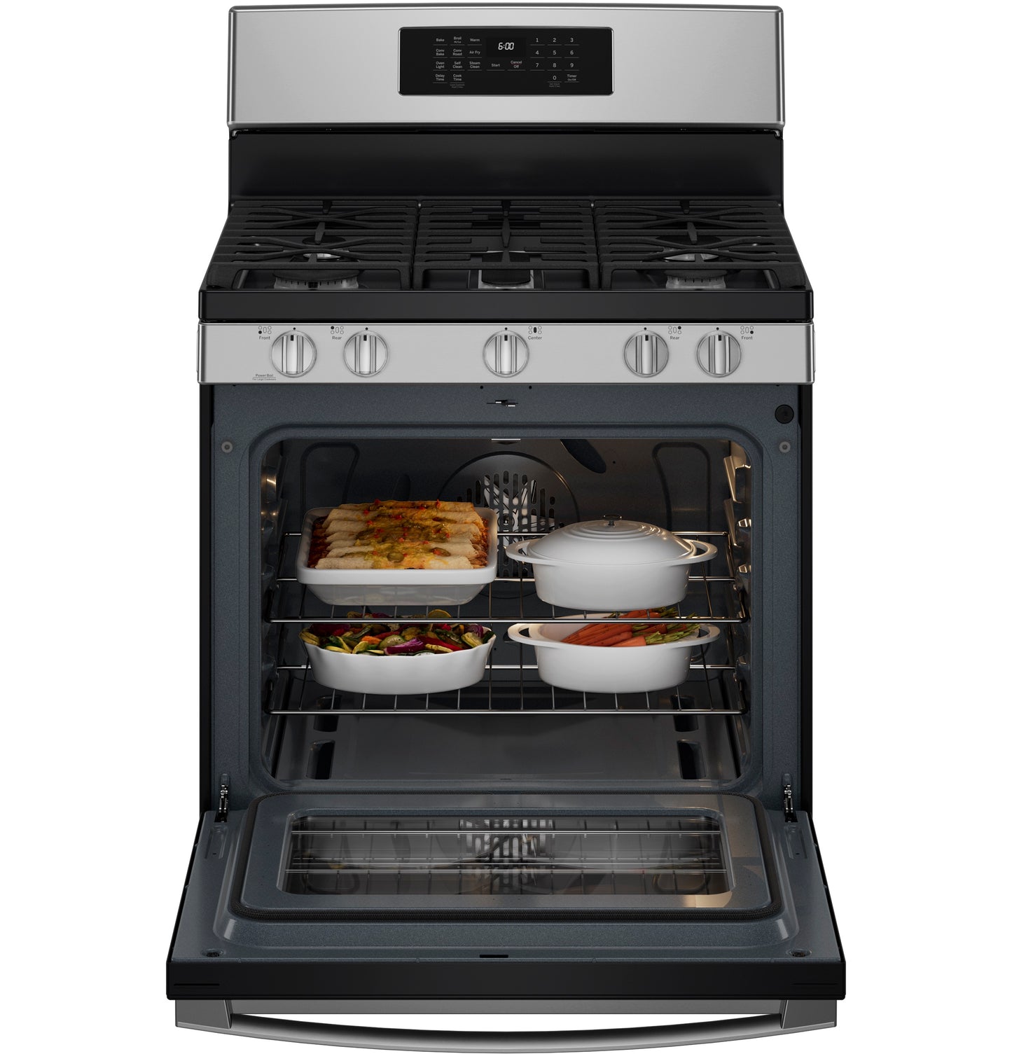 GE® 30" Free-Standing Gas Convection Range with No Preheat Air Fry