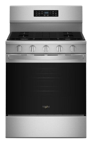 30-inch stainless steel gas range with digital controls and EZ-2-Lift hinged grates in appliances collection