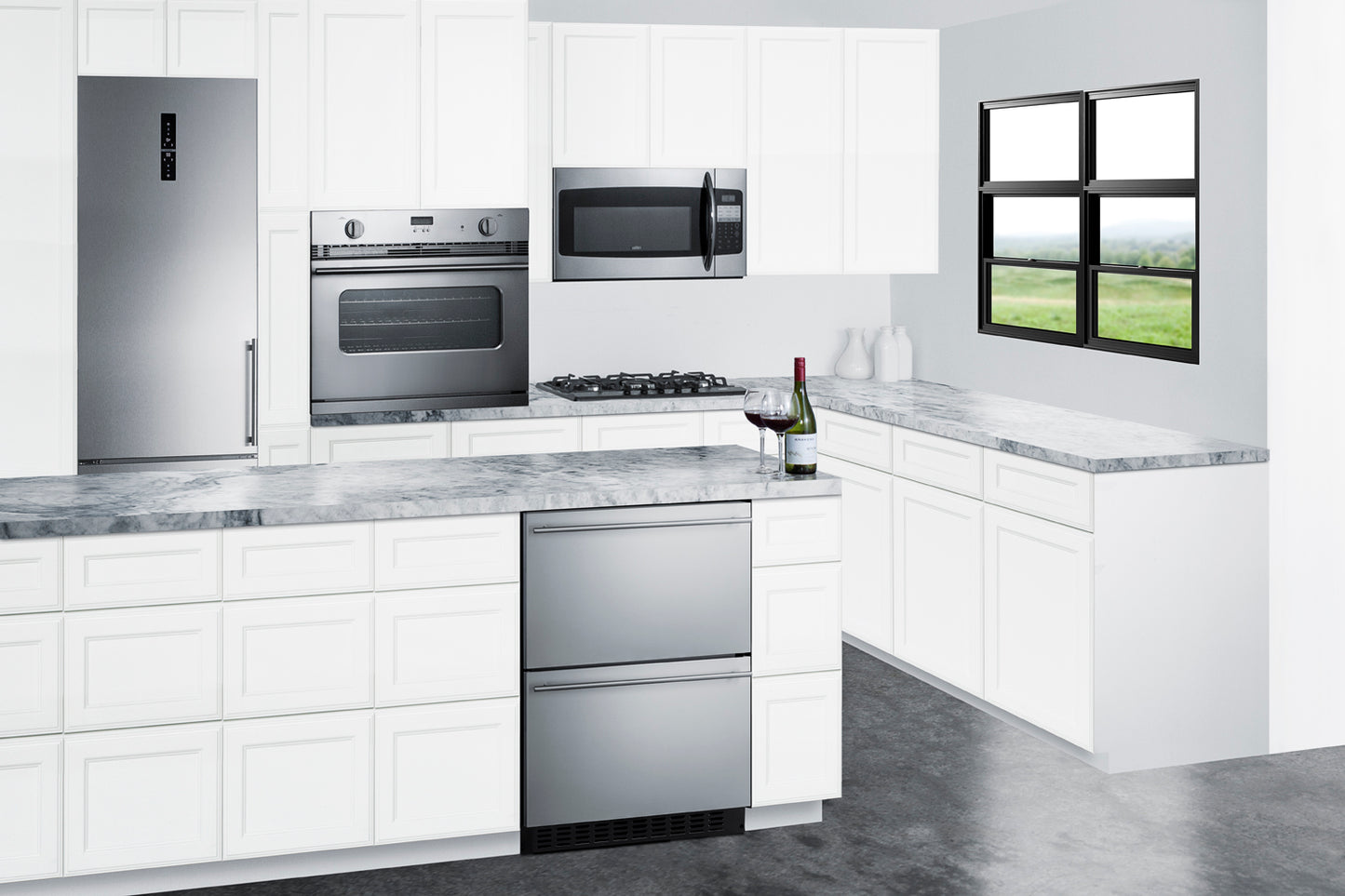 24" Wide 2-Drawer All-Refrigerator, ADA Compliant