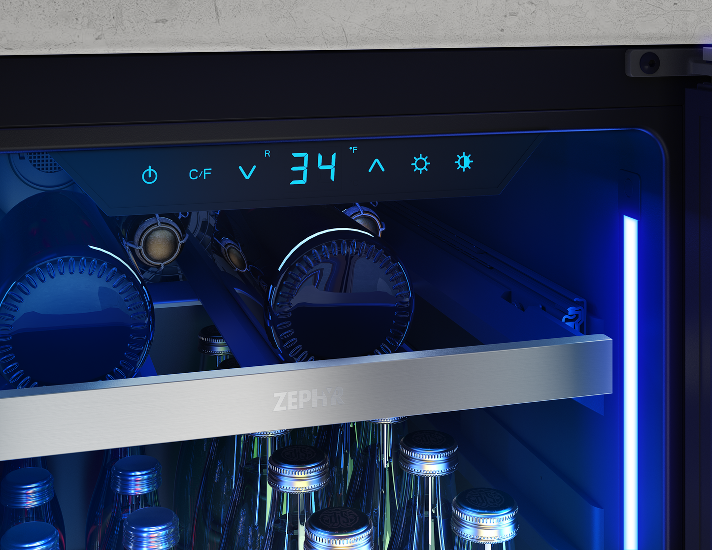 Beverage Center 15", Reversible Single Zone, Stainless & Glass