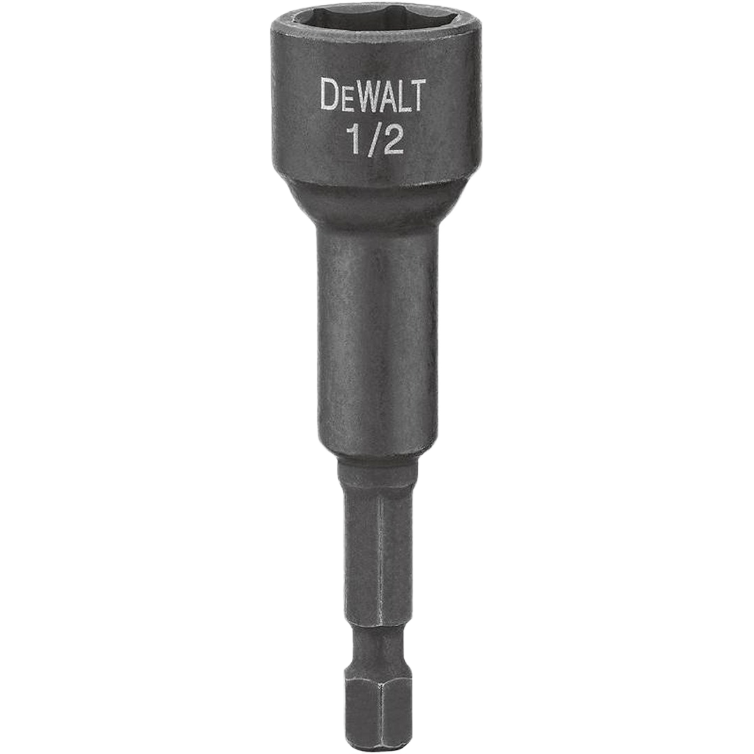 Black metal magnetic nut driver with 1/2 inch size, designed for durable home improvement tool use