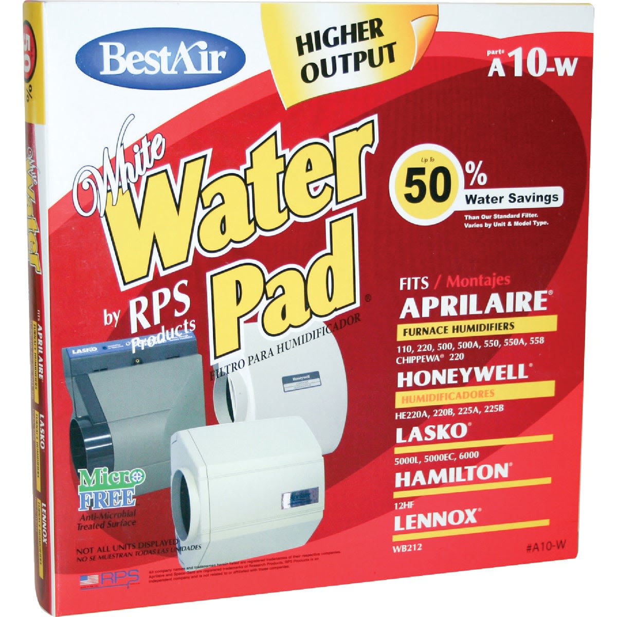 White WaterPad wick filter for furnace humidifiers with enhanced water absorption under $50 indoor tools