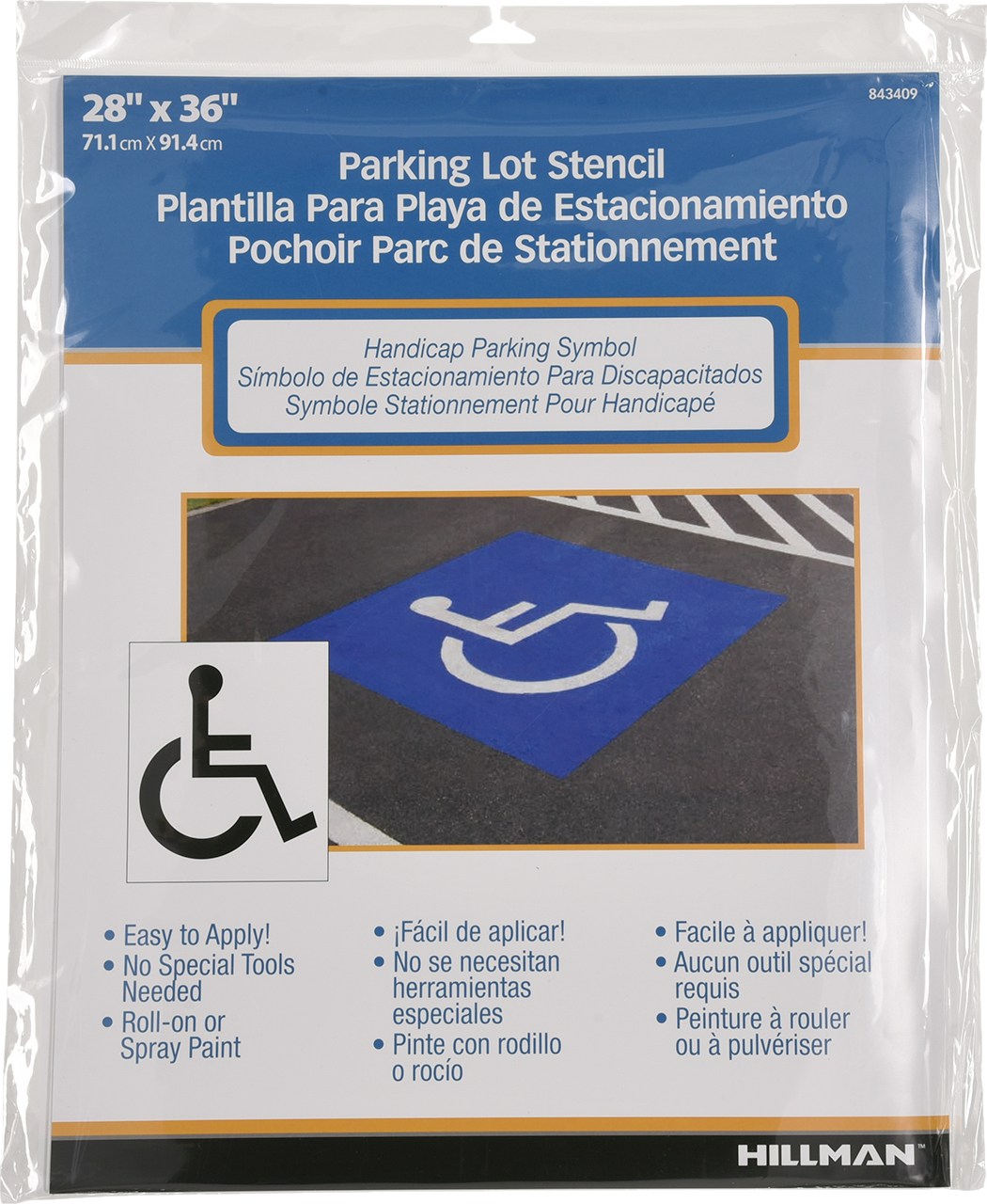 Hillman Handicapped Parking Symbol Stencil (30" x 36")