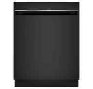 Black ENERGY STAR® dishwasher with stainless steel interior and sleek front panel from Kitchen & Kitchenware collection