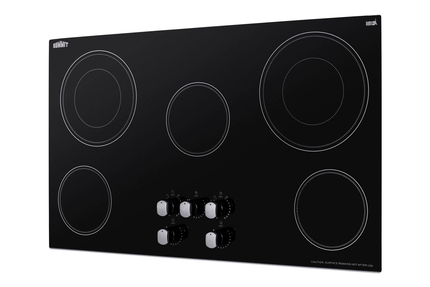 36" Wide 208-240V 5-Burner Radiant Cooktop