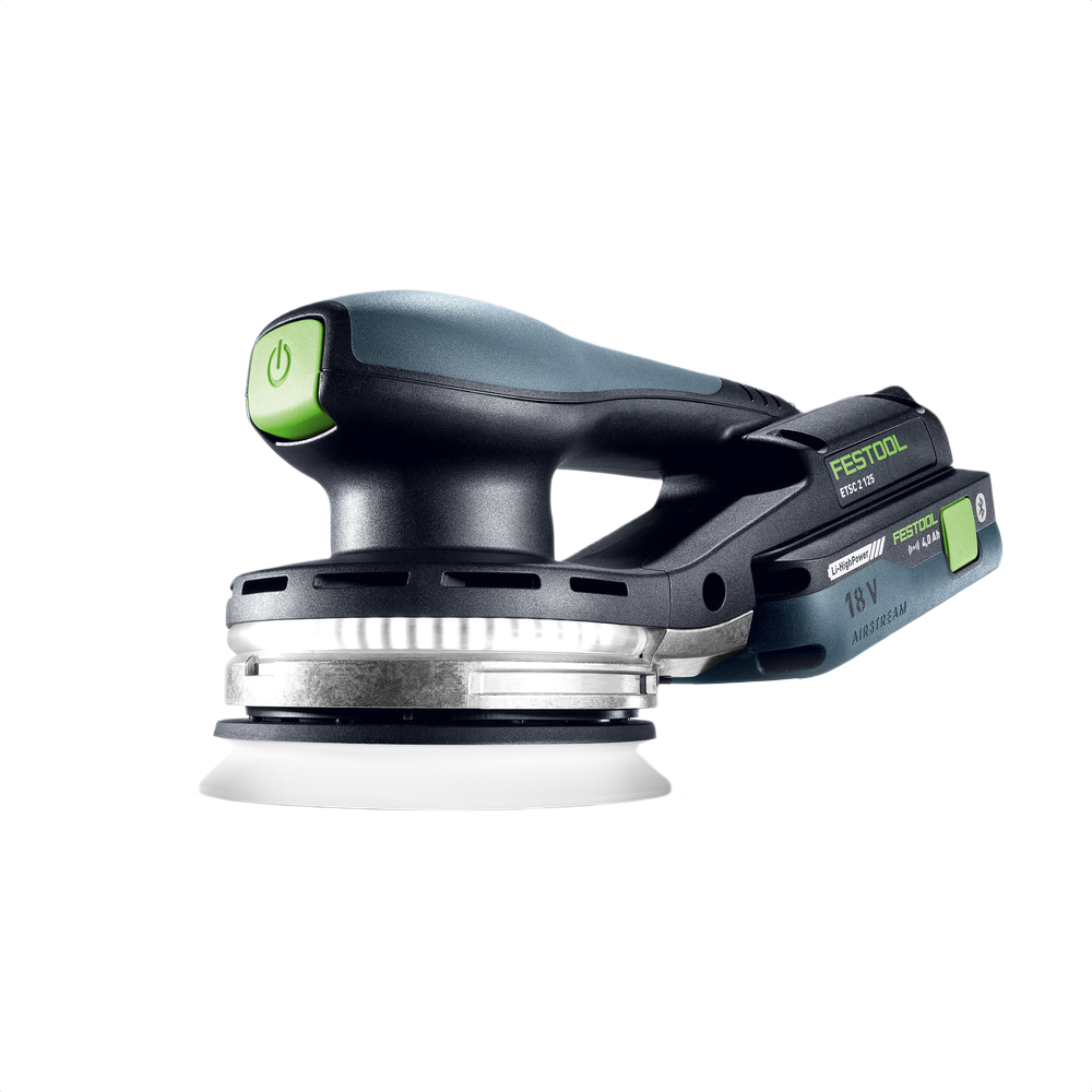 Cordless random orbit sander with ergonomic handle and 18V battery for efficient home improvement sanding tasks