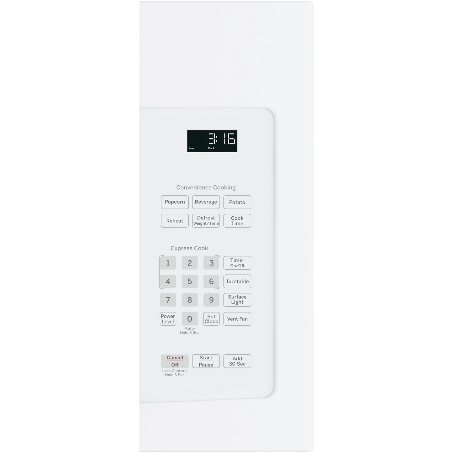 GE® 1.6 Cu. Ft. Over-the-Range Microwave Oven with Recirculating Venting