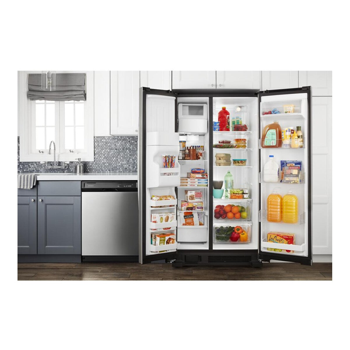 33-inch Side-by-Side Refrigerator with Dual Pad External Ice and Water Dispenser
