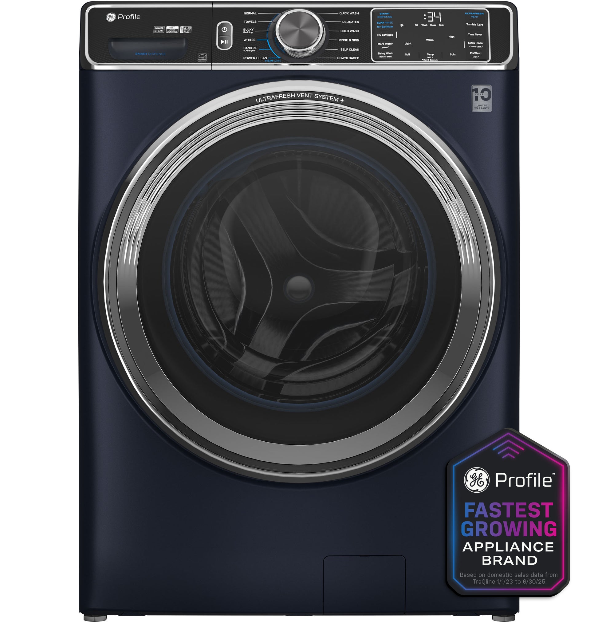 Front load washer with digital controls and UltraFresh™ Vent System label from Front Load Washers collection