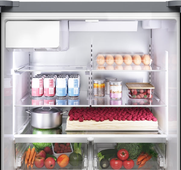 500 Series, French Door Bottom Mount Refrigerator, 36'', Black Stainless Steel