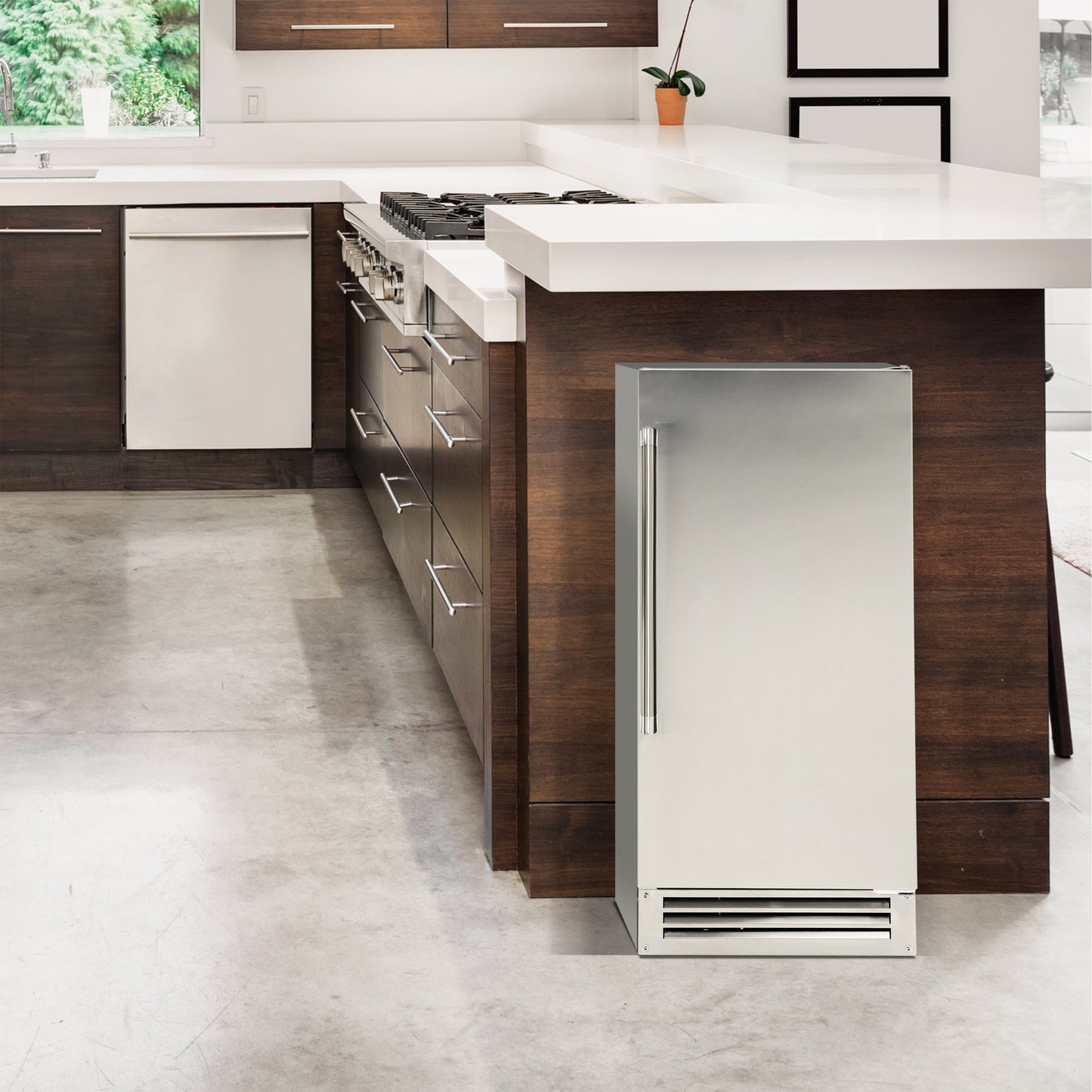 Avanti ELITE Built-in or Freestanding Ice Maker, 15" - Stainless Steel