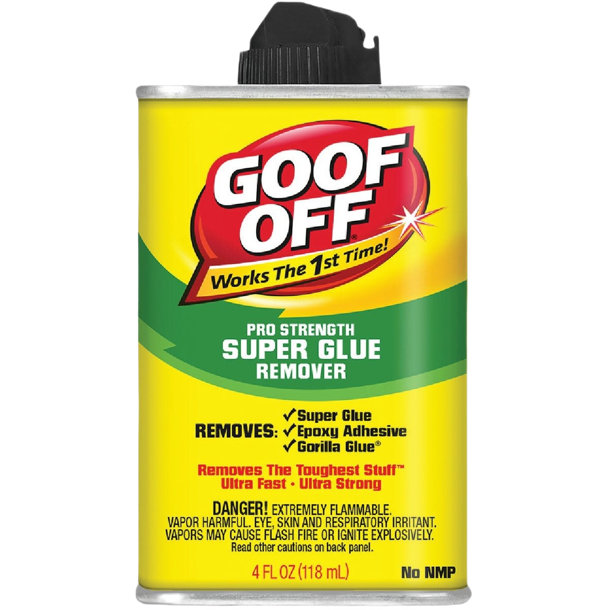 Yellow and green can of pro strength glue remover for home improvement and glue & adhesives under $50 collection