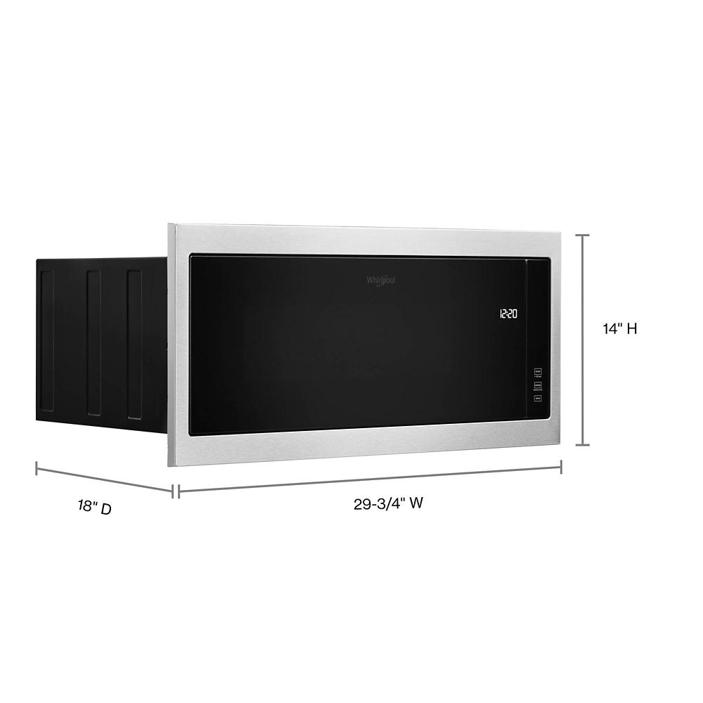 Built-in stainless steel microwave with slim trim kit and digital display in microwave parts and accessories collection