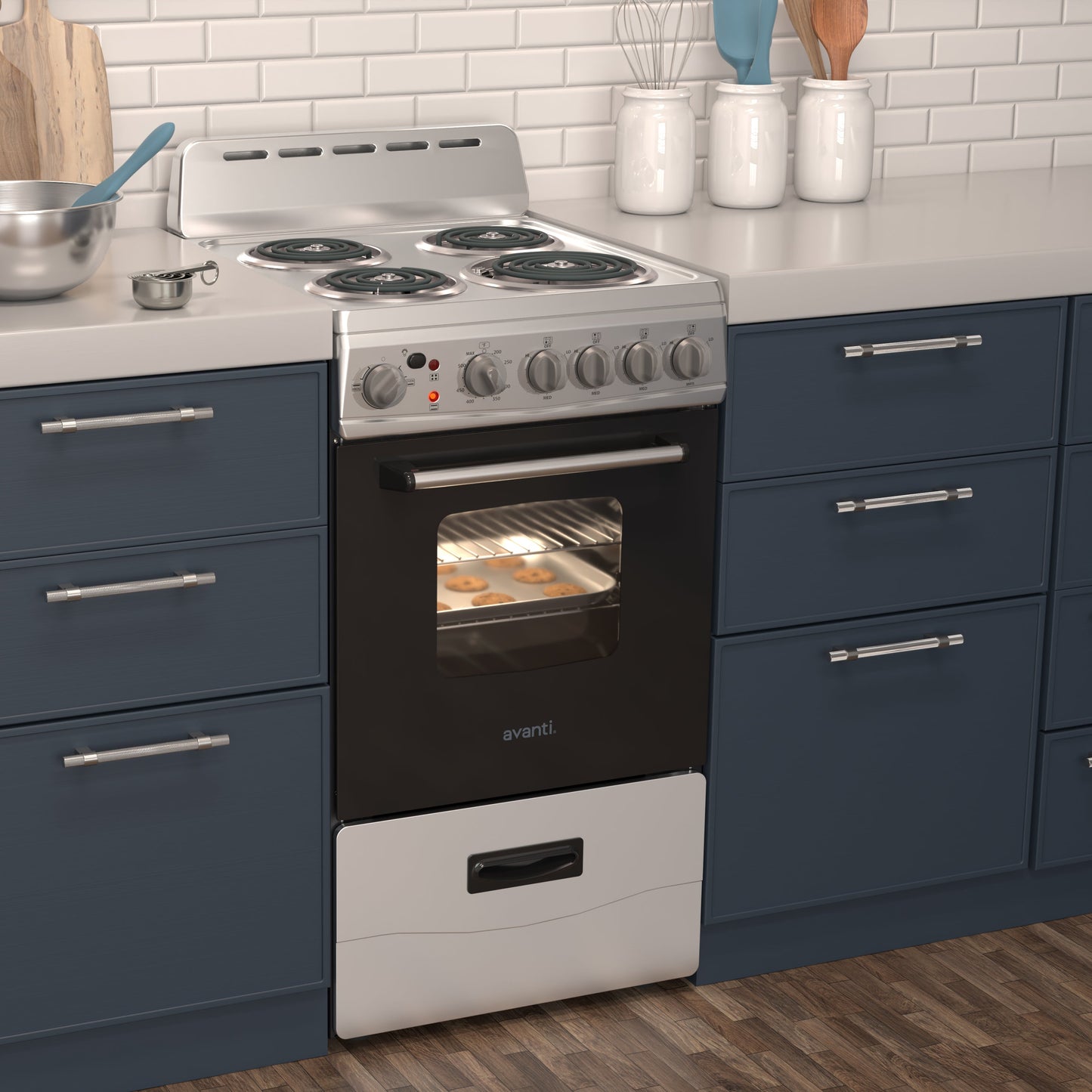 Avanti 20" Electric Range Oven with Framed Glass Door - White