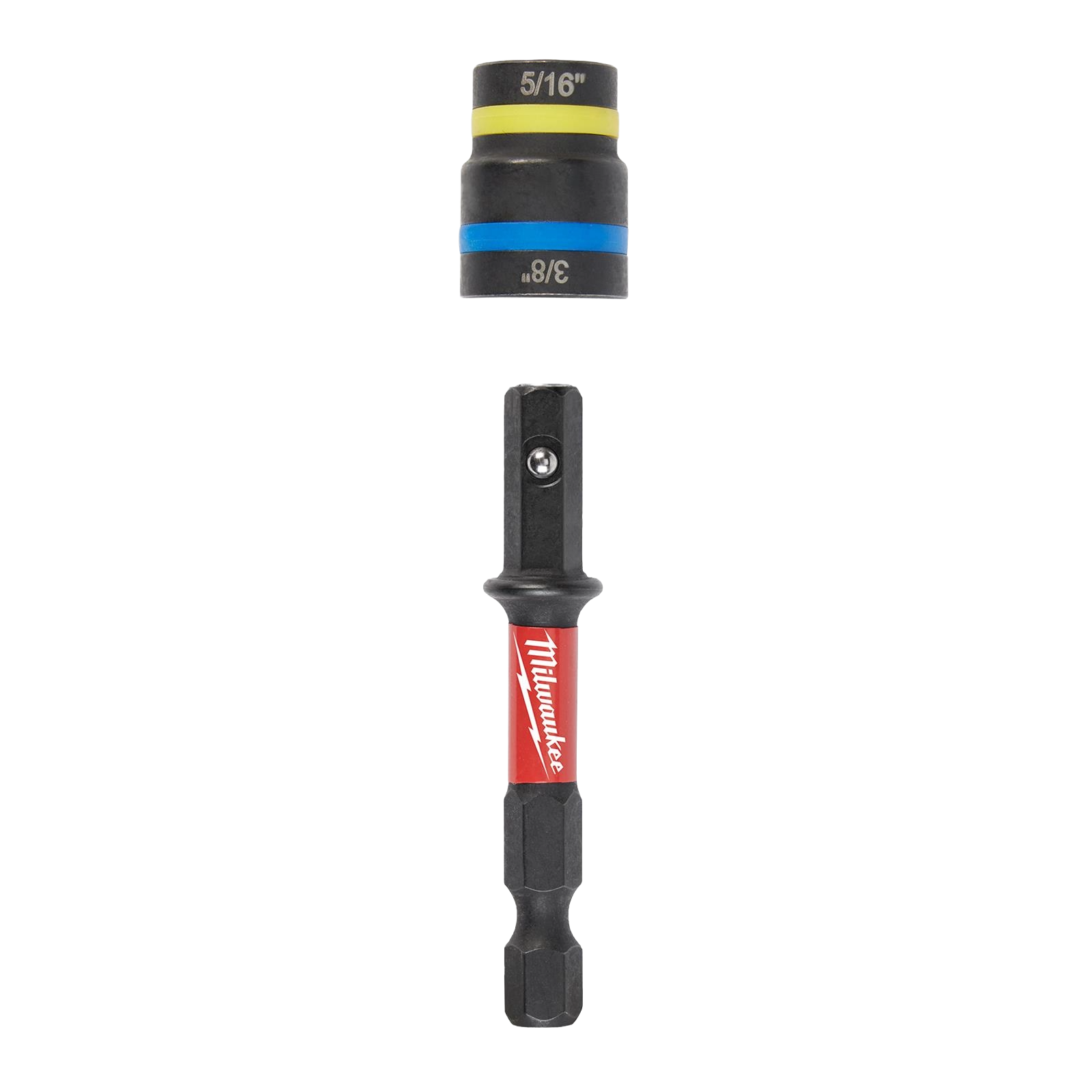 Milwaukee impact duty magnetic nut driver with 5/16 and 3/8 inch sizes, from tool accessories and power tool collections