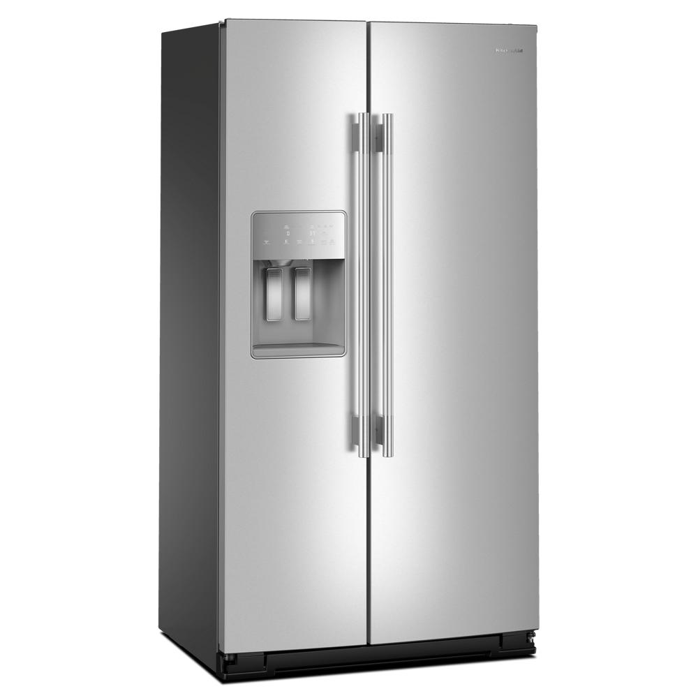 20.8 Cu. Ft. 36-Inch Counter-Depth Side-by-Side Refrigerator with Exterior Ice and Water Dispenser in PrintShield® Stainless Steel