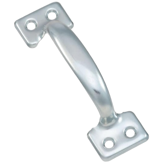 Nickel finish window sash lift with mounting holes for easy installation in window and door accessories collection
