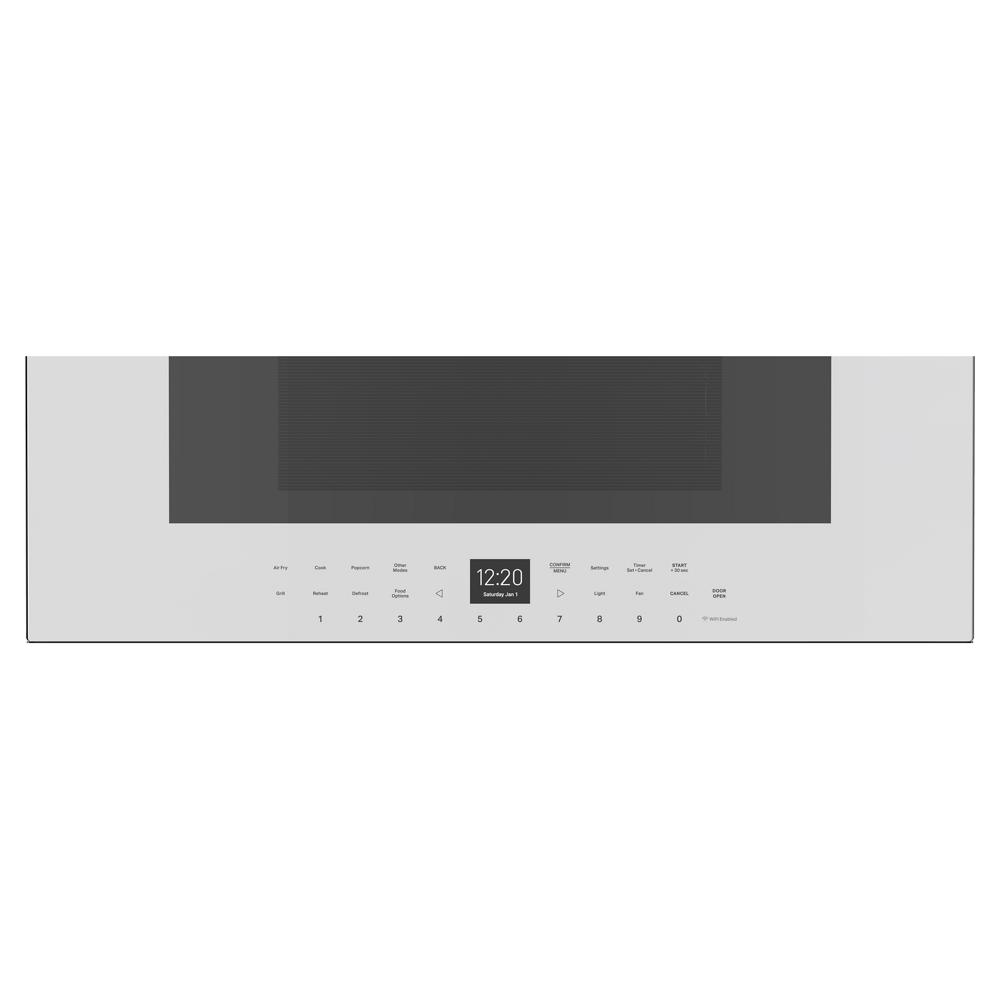 Stainless steel flush built-in air fry microwave control panel with digital clock from kitchen appliances collection