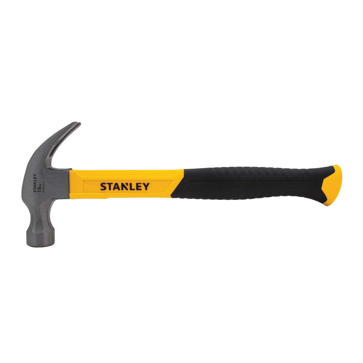 STANLEY 16oz. Smooth-Face Curved Claw Hammer with Fiberglass Handle