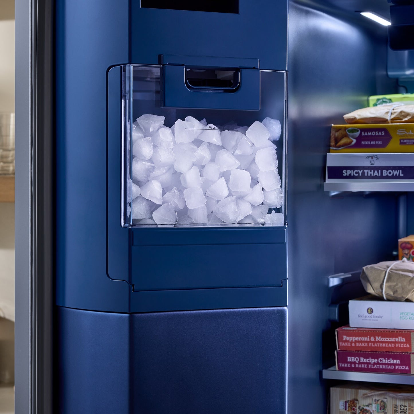 36-inch Wide Full-Depth Side-by-Side Refrigerator with Arctic Blue Interior - 28.7 Cu. Ft.
