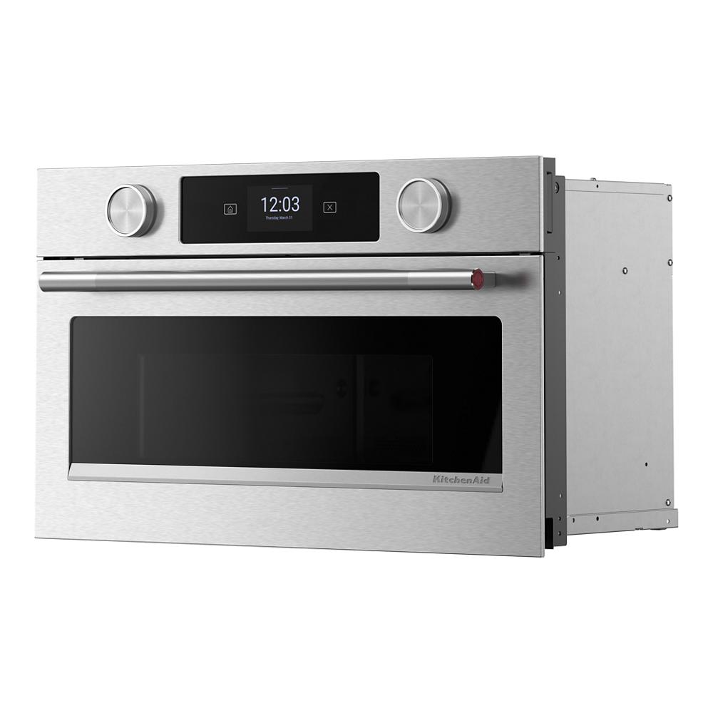 30-inch stainless steel built-in microwave oven with digital display and air fry from KitchenAid appliances collection