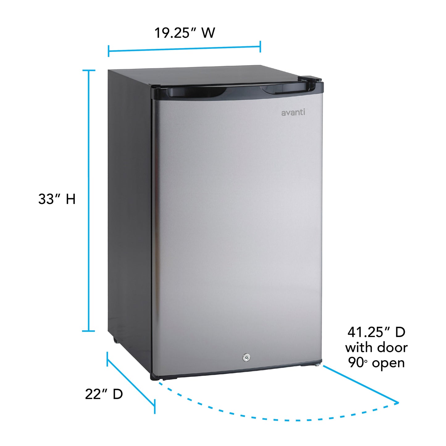 Avanti 4.4 cu. ft. Compact Refrigerator - Stainless Steel