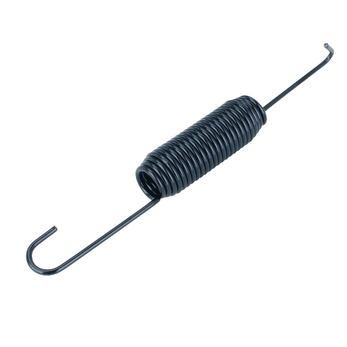 Coiled tension spring with hooked ends for John Deere parts and home improvement tool hardware collections