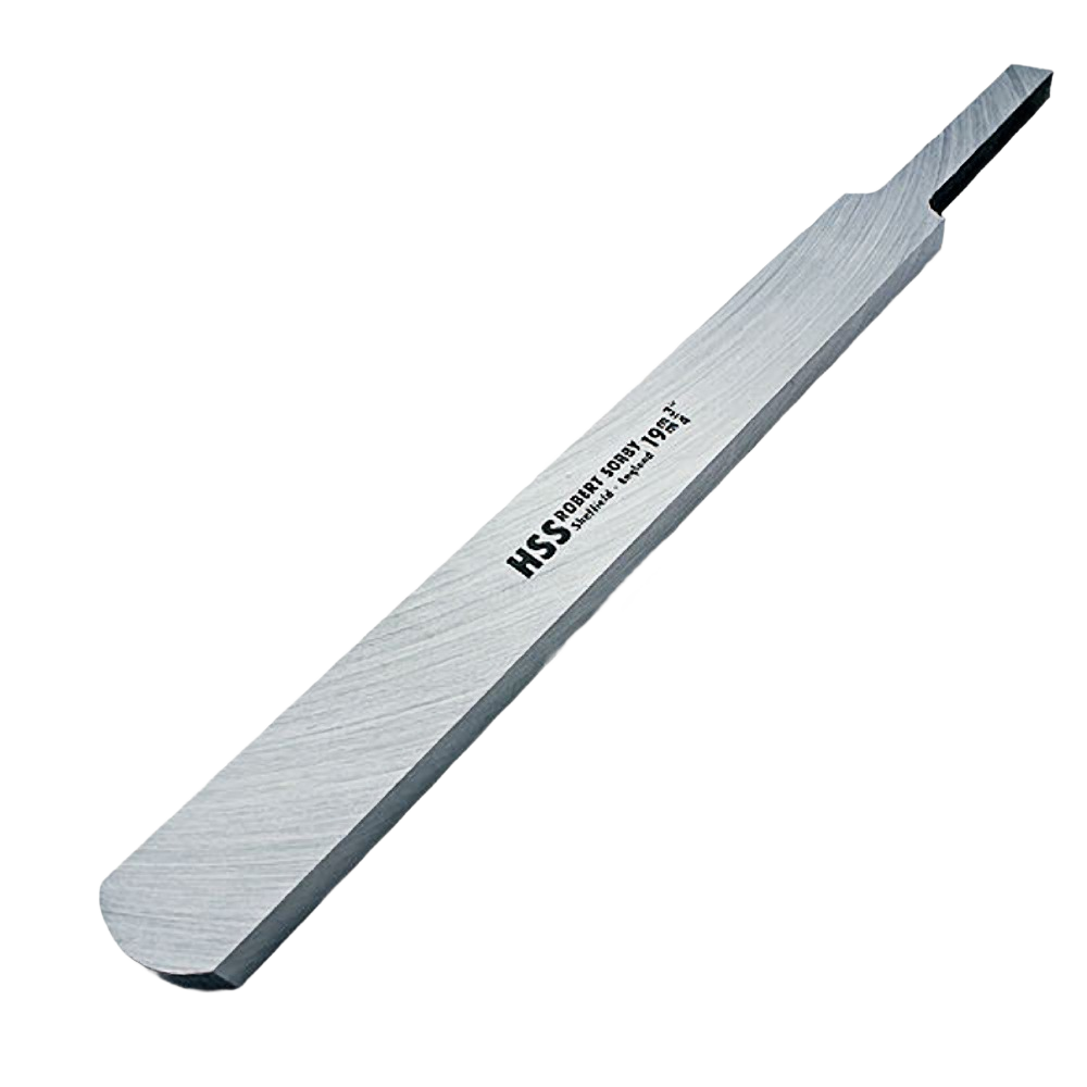 High-speed steel round nose scraper blade for woodworking tools in Robert Sorby collection under $50.