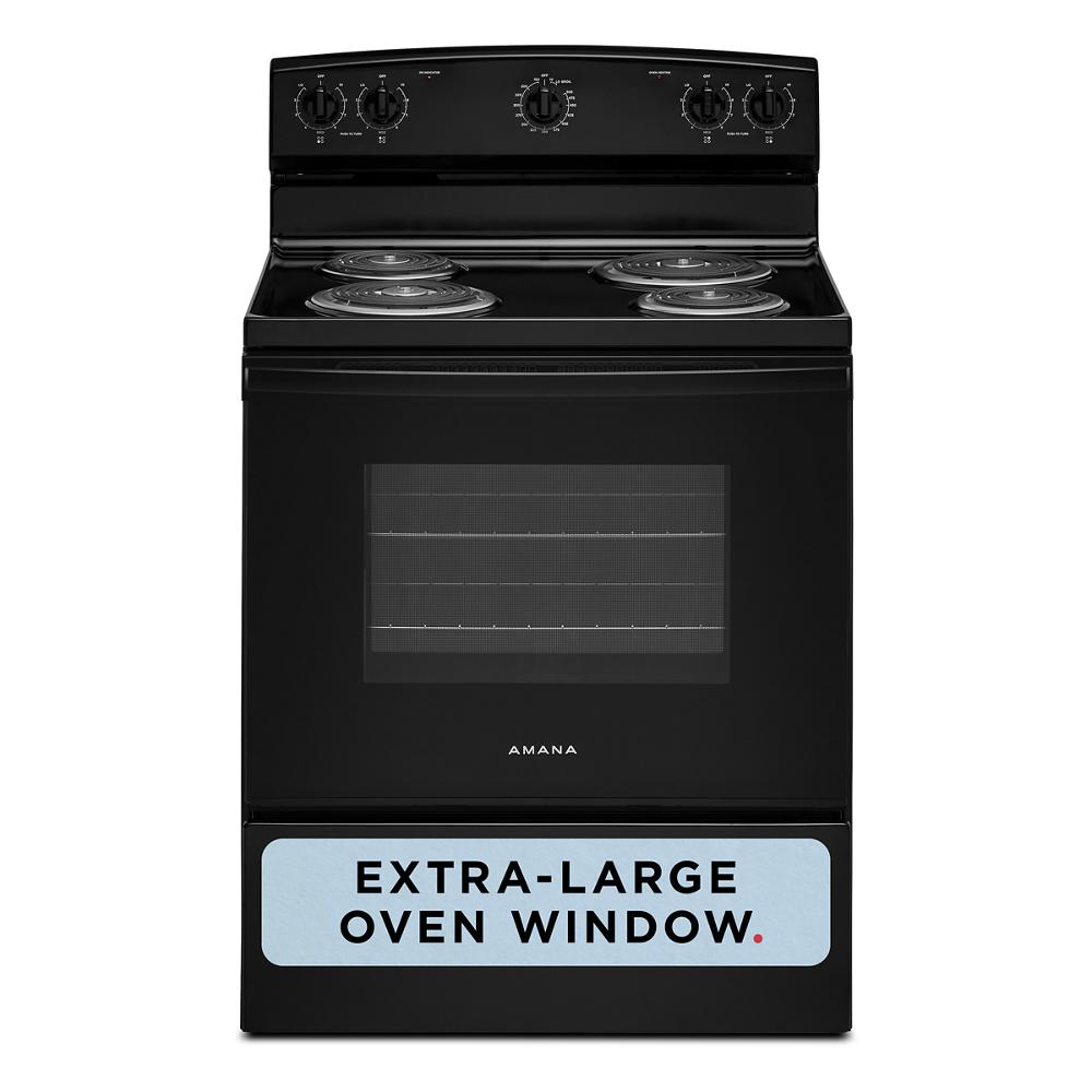 Amana® 30-Inch Electric Range with Extra-Large Oven Window