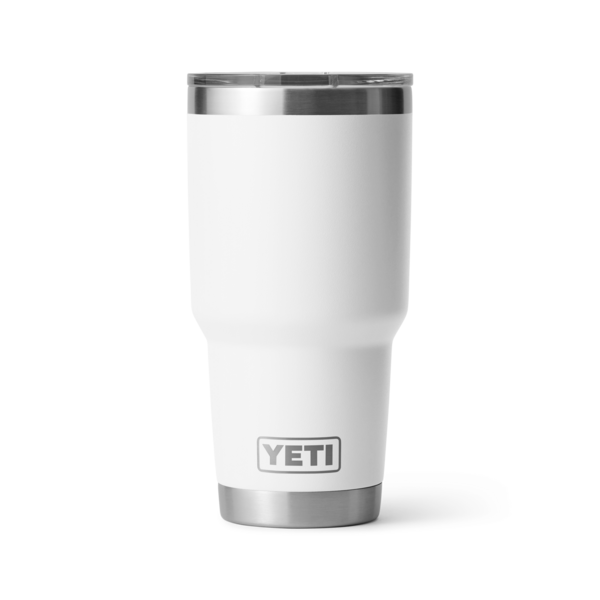 White insulated 30 oz steel tumbler with clear magslider lid in Drinkware and Kitchen & Kitchenware collections under $100