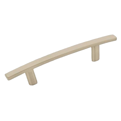 Satin nickel cabinet pull with a 3-inch center-to-center design for hardware and furniture hardware collections