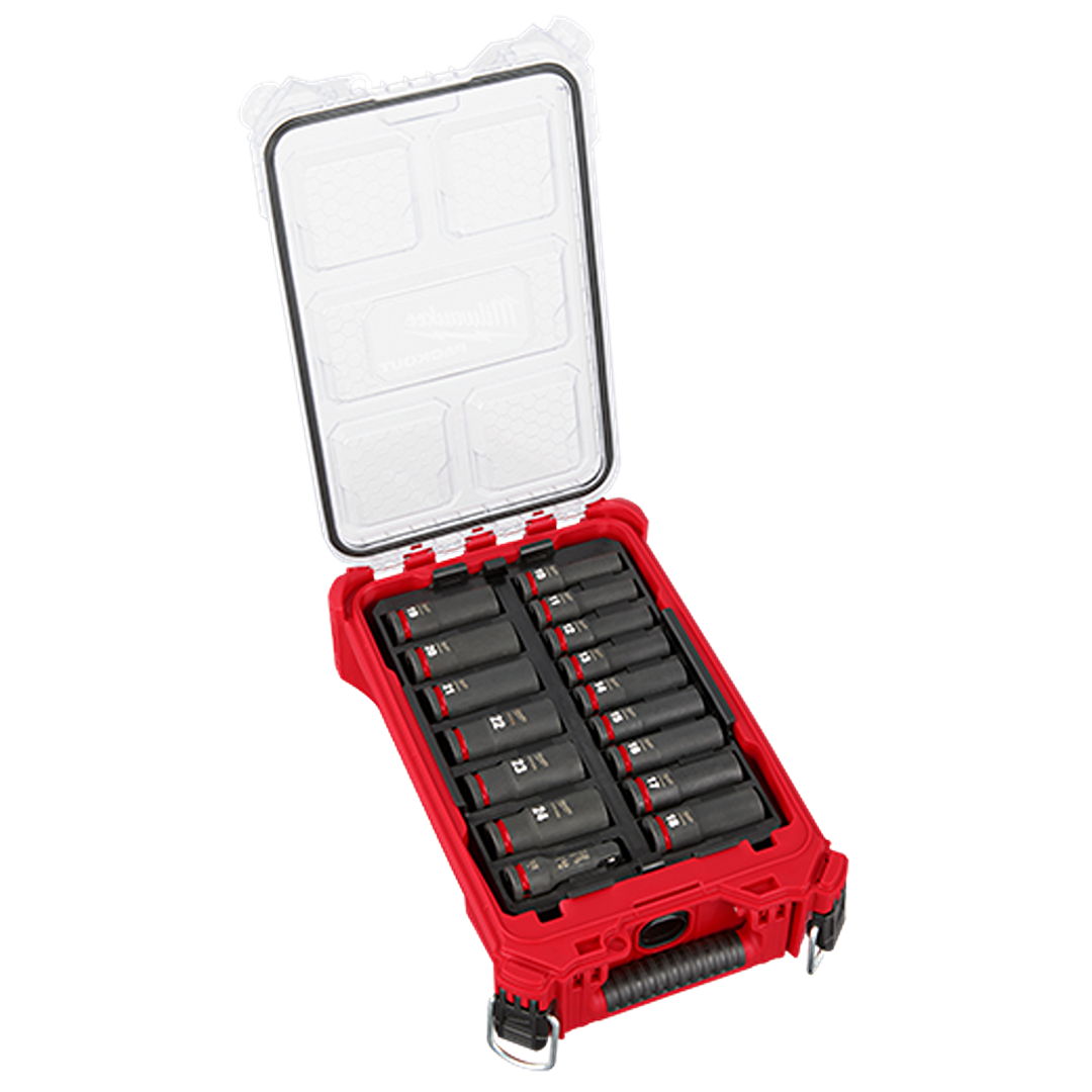 Milwaukee 16PC SHOCKWAVE Impact Duty Socket Set with PACKOUT