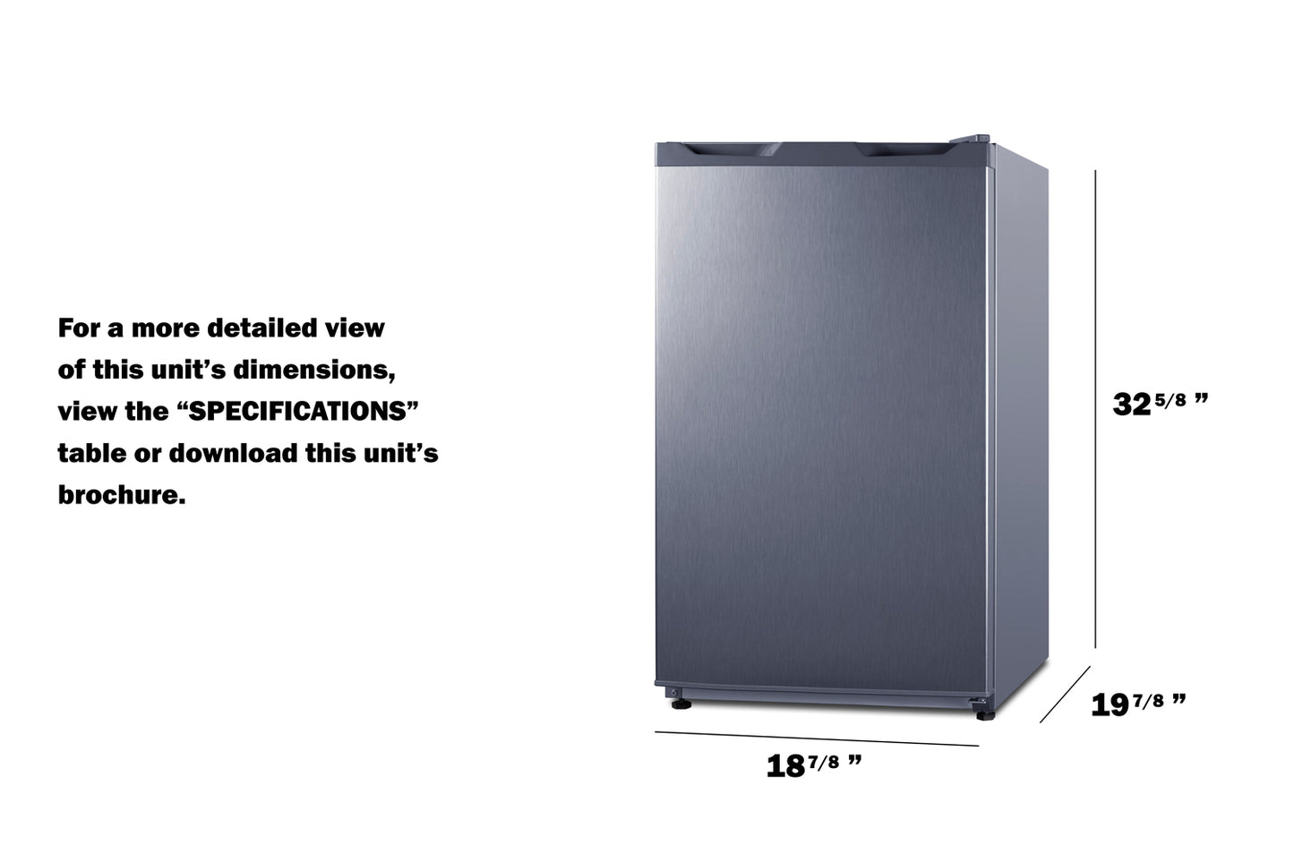 19" Wide Refrigerator-Freezer, ADA Height
