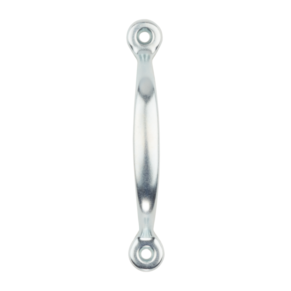 4-3/4 inch zinc-finished door pull handle with mounting holes for home improvement and hardware projects